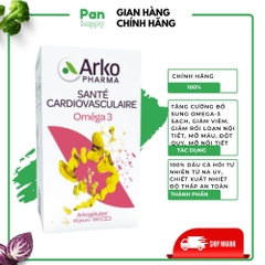 Arkopharma Arkogelules Omega 3 dầu cá hỗ trợ tim mạch 180V