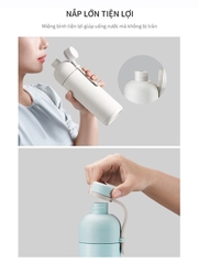 LocknLock Bình Giữ Nhiệt Belt Bottle 490ml Hồng