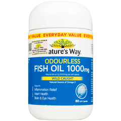 Nature's Way Odourless Fish Oil 1000mg 80V