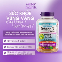 [Combo 2] Webber Naturals  Omega-3 900mg 120V