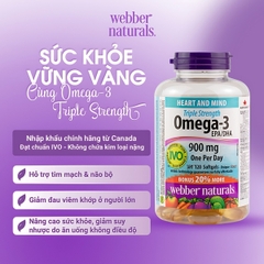 [Combo 2] Webber Naturals  Omega-3 900mg - 80V