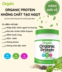 Orgain Protein Đạm thực vật hữu cơ Không ngọt 720g