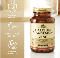 SOLGAR Calcium Magnesium plus Zinc 100V