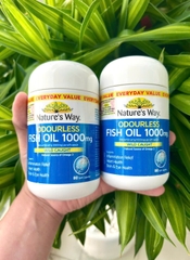 Nature'S Way Odourless Fish Oil 1000mg giúp bổ sung EPA, DHA hỗ trợ tốt cho mắt và não 80 viên