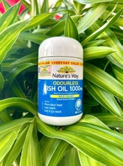 Nature'S Way Odourless Fish Oil 1000mg giúp bổ sung EPA, DHA hỗ trợ tốt cho mắt và não 80 viên
