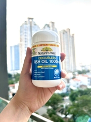 Nature'S Way Odourless Fish Oil 1000mg giúp bổ sung EPA, DHA hỗ trợ tốt cho mắt và não 80 viên