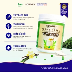 [05/26] ISOWHEY Thay Bữa Ăn Plant-Based Meal Replacement Shake Vanilla 550g