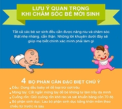 Những lưu ý quan trong khi chăm sóc bé mới sinh