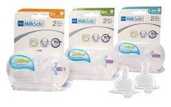2 núm ti Size M cho bình cổ rộng Milk Safe