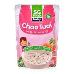 Cháo baby SG Food bò đậu hà lan và cà rốt