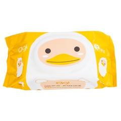 Khăn ướt agi không mùi con vịt 100 tờ (vàng)