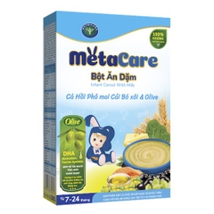 Metacare BAD cá hồi phô mai cải bó xôi & Olive