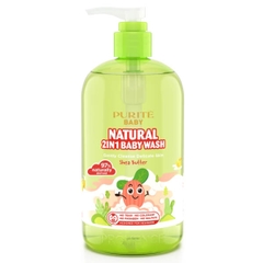 Purite Baby tắm gội thiên nhiên bơ đậu mỡ 500ml