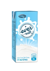 Sữa Ever Milk ít đường 180ml