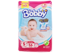 Tã dán Bobby Fresh size S 56 miếng (cho bé 4 - 7kg)