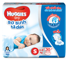 Tã dán sơ sinh Huggies S30