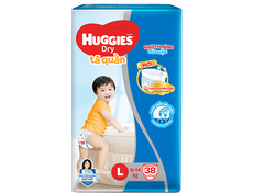 Tã quần Huggies Dry size L 38 miếng (9-14kg)