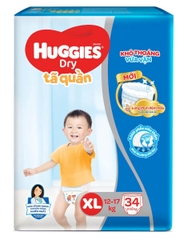 Tã quần Huggies Dry size XL 34 miếng (12-17kg)