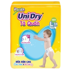 Tã quần Unidry size L 54 miếng (cho bé 9 - 14kg)