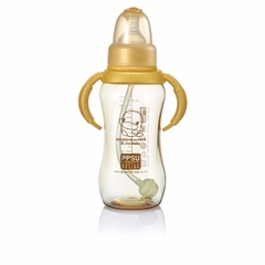 Bình sữa cổ hẹp Kuku PPSU có tay cầm 280ml