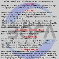 Két Sắt Nhập Khẩu BF-45ZZ(vân tay + điện tử + app kết nối điện thoại)