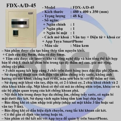 Két sắt nhập khẩu BOFA FDX-A/D45F vân tay+điện tử+app kết nối điện thoại