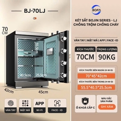 Két sắt BOJIN SERIES BJ-70LJ(Face ID+vân tay+điện tử+app điện thoại) công nghệ Đức