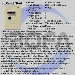 Két sắt thông minh nhập khẩu BOFA FDG-A/D60F vân tay điện tử công nghệ Đức