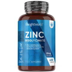 WeightWorld ZinC Bisglycinate (50mg) - 400 viên