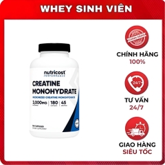 Nutricost Creatine 3000mg (180 viên)