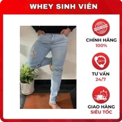 Quần jean xanh rách