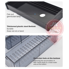 Sobo F- Bộ Lọc Dàn Mưa 2 Tầng 4 Khay Lọc Bằng Mica Cho Hồ Cá 115-130cm