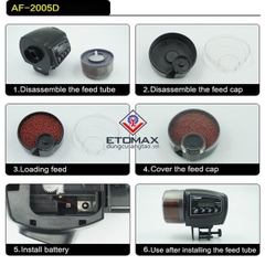 Máy cho cá ăn tự động lập trình điện tử AF2005D - Hàng Công Ty