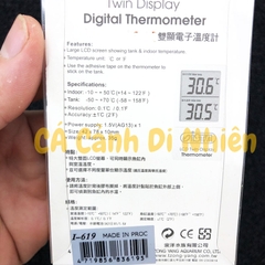Nhiệt kế điện tử ISTA màn hình LCD Twin ISTA I-619 cho hồ cá đo chính xác