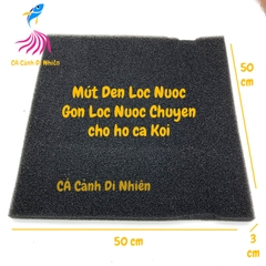 Mút đen lọc nước - Bông gòn đen lọc hồ cá Koi vuông 50 cm