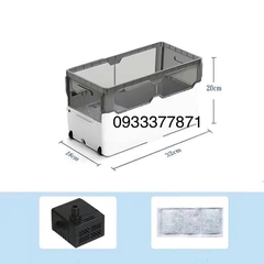 Hồ nuôi rùa Jeneca GH-07 chuyên dụng đẹp chất lượng cao có dàn lọc 32x18x23cm (Hàng Công Ty)