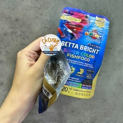 Thức ăn Betta Bright Super Color OKIKO 20g, Chuyên lên màu cho cá Betta & các loại cá cảnh(Hàng Cty)