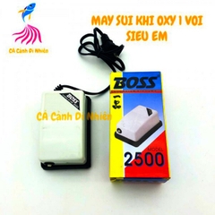 Máy sủi khí oxy 1 vòi BOSS 2500 siêm êm cho hồ cá cảnh - HÀNG CÔNG TY