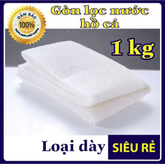 Bông lọc trắng 1kg, bông gòn lọc nước bông lọc kí tiết kiệm cho hồ cá koi cá cảnh chuyên dụng