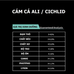 Cám cá Ali Porpoise | Thức ăn cá Cichlid cao cấp, giúp cá tăng trọng và lên màu đẹp (Hàng Công Ty)