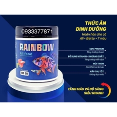 Thức Ăn Rainbow Lên Màu Cho Cá Ali Cichilds và các loại cá cảnh - Hộp New 100g (Hàng Công Ty)