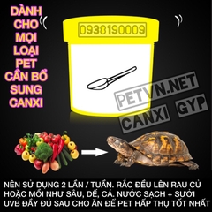 Bột GYP G-14 bổ sung Canxi & D3 cho Bò sát, Lưỡng cư, Rùa cạn, Rắn, Thằn lằn, Ếch, Vẹt (Hàng Cty)