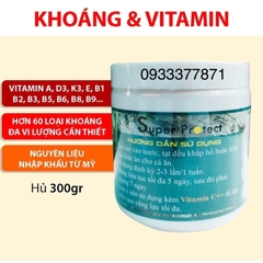 Combo Khoáng & Vitamin Super Protect & Vitamin C++ chuyên dụng cho cá koi (Hàng Công Ty)