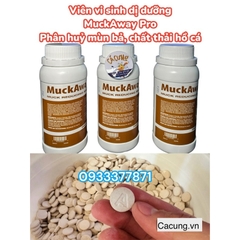Vi sinh dị dưỡng MuckAway Pro | Viên vi sinh phân huỷ phân cá, mùn bã và chất thải cho bể cá (Hàng Công Ty)