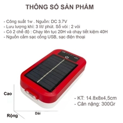 Máy Sủi Oxy Tích Điện 2 vòi Baoyu BY-A3 A5 A6 Dùng Sạc Năng Lượng Mặt Trời - Sủi Oxy Cho Bể Cá (Hàng Cty)