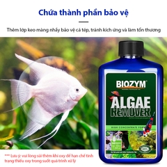 Diệt rêu hại Biozym Algae Remover ức chế tảo xanh bể thủy sinh cá tép cảnh 350ml (HÀNG CÔNG TY)