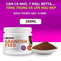 Thức ăn cá BESSN GrainFish | Cám cá 7 màu | Cám cá Betta | Cám cá nhỏ giàu dinh dưỡng (Hàng Cty)