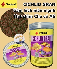 Tropical Cichlid Gran - Thức ăn cao cấp kích màu mạnh cho các dòng cá Cichlid Ali (Hàng Công Ty)