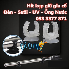 Hít kính kẹp giữ Đèn, Sưởi, UV, Ống nước | Nút Hít Kẹp treo Phi Ø22 Cho hồ cá cảnh (Hàng Loại 1)