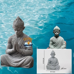 Tượng Tôn Ngộ Không Bằng Đá Sa Thạch Sắc Nét - Tề Thiên Đại Thánh Trang Trí Tiểu Cảnh Hồ Cá (Hàng Loại 1)
